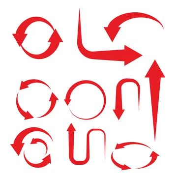 Going red. Computer generated graphic of arrows. Stock Illustration