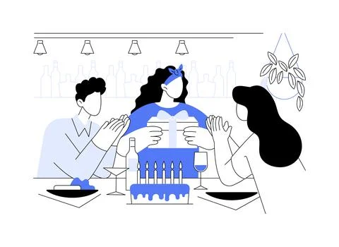 Going to a restaurant isolated cartoon vector illustrations. Ilustración de archivo