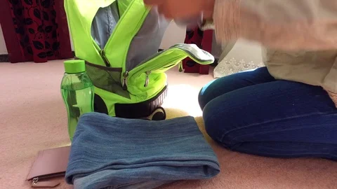 Going to the road. Gathering things Stock Footage 79631468