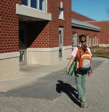 Going to school 写真素材