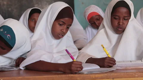 Going to School In Somalia Stock Footage 63476652