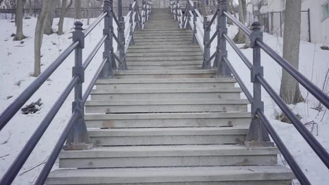 Going up the stairs Stock-Footage 86373822