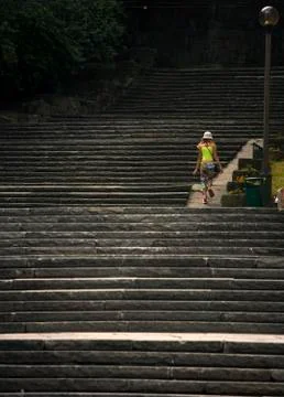 Going up stairs Stock Photos