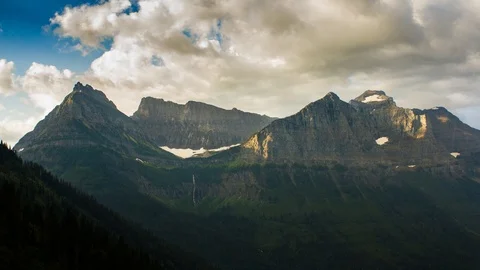 Going to the Sun Mountain Timelapse CU, Glacier National Park, Montana, USA Stock Footage 103867511