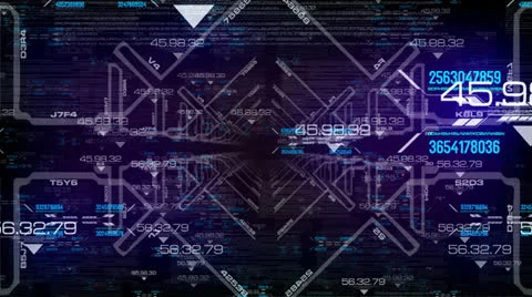 Going through a digital tunnel Video stock 24710485