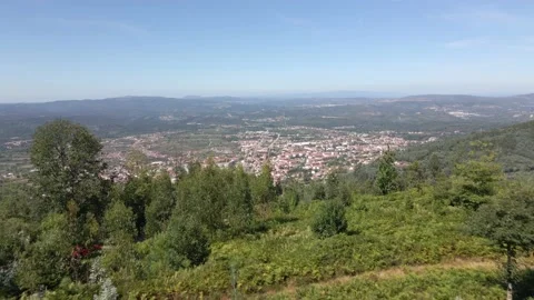 Going through a huge frame saying "This is Lousa" Stock Footage 171836059