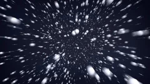Going Through Icy Particles In Blue Hyper Space Stock Footage 11495769