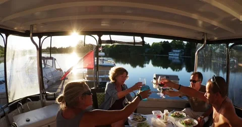 Going through the locks of the Rideau waterway in Ontario Stock Footage 223362819