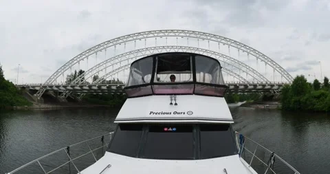 Going through the locks of the Rideau waterway in Ontario Stock Footage 223379368
