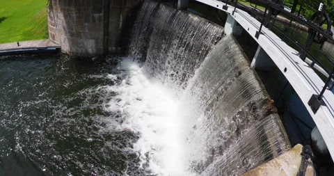 Going through the locks of the Rideau waterway in Ontario Stock Footage 223380668