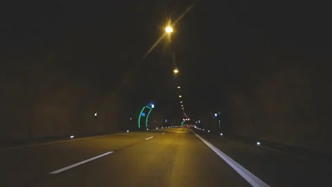 Going through the tunnel. Stock Footage 164795203