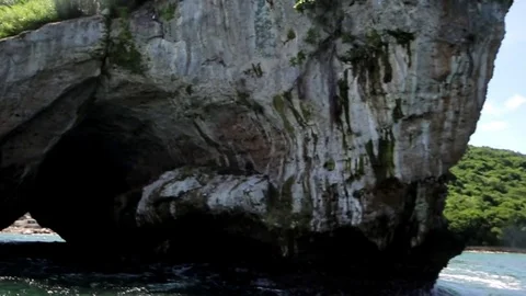 Going through a tunnel in an island Stock Footage 81148522
