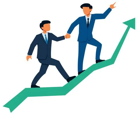 Going Up Together Stockillustratie