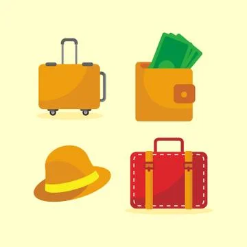 Going Travel Icon Set Ilustração Stock