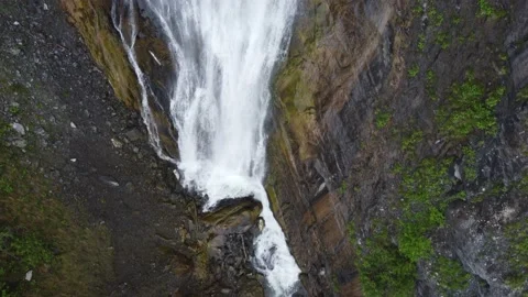 A going up video of a waterfall Stock Footage 199394784