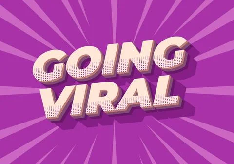 Going viral. Text effect in 3D style with modern colors Illustration