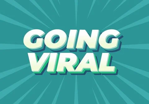 Going viral. Text effect in 3D style with modern colors Illustration