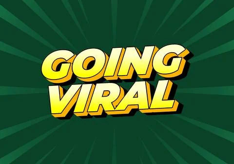 Going viral. Text effect in 3D style with modern colors Illustration
