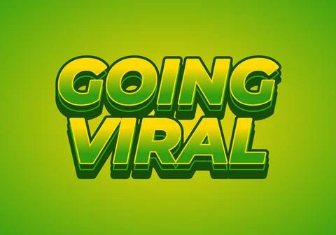 Going viral. Text effect in 3D style with modern colors Illustration