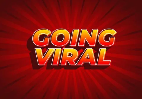 Going viral. Text effect in eye catching color and 3D look effect Stock Illustration