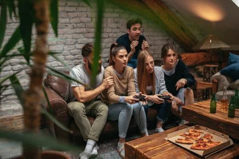 Going for the win Foto stock