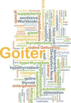 Goiter background concept Illustrazione stock