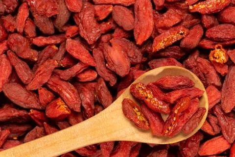 Goji Berries Background Texture Stock Photos