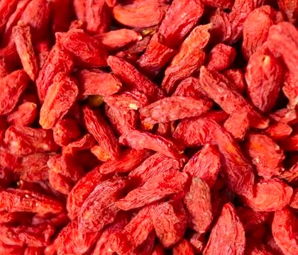 Goji berries close up Stock Photos