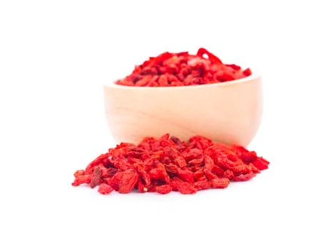 Goji berries isolated on white Stock Photos