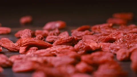 Goji berry upgrading close-up Stock Footage 235540887