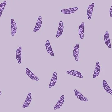 Goji dried fruit line vector seamless pattern Stock Illustration