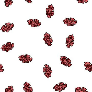 Goji dried fruit vector seamless pattern 스톡 일러스트