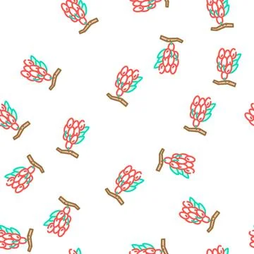 Goji food vector seamless pattern Illustrazione stock