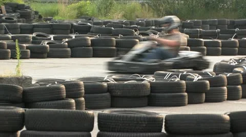 Gokarts racing Stock Footage 11843736