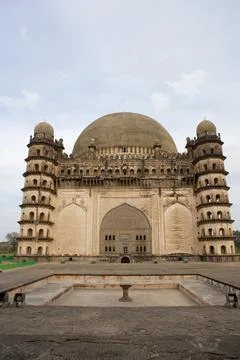 Gol Gumbaz, dome second largest one in world which unsupported by any pilla.. Stock Photos
