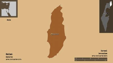 Golan, district of Israel. Previews. Pattern Illustrazione stock