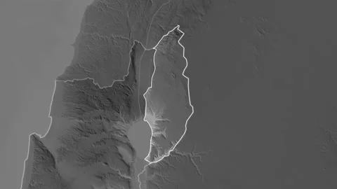 Golan, Israel, extruded. Grayscale Stock Footage 241206877