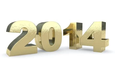 Gold 2014 text Stock-Illustration