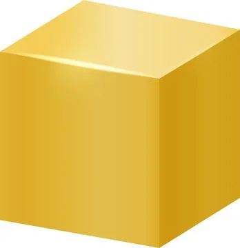 Gold 3D box model Illustrazione stock