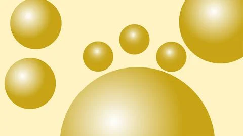 Gold 3D bubble background Stock Illustration
