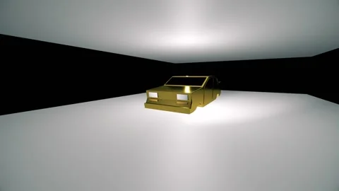Gold 3D car Vídeo Stock 149182660