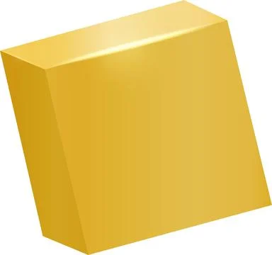 Gold 3D cube Stock Illustration