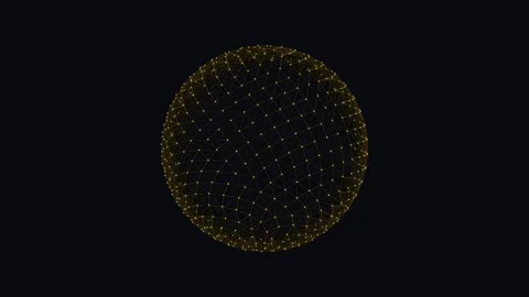 Gold 3D Digital Globe Plexus Network Tech Loop 4K 스톡 동영상 335634018