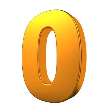 Gold 3D Number. イラスト素材