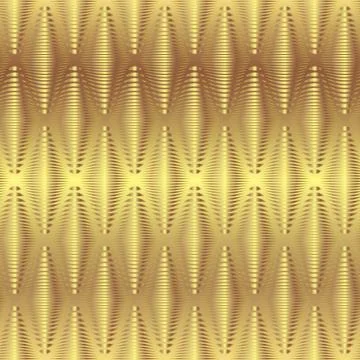 Gold 3d pattern. Gold rhombus ornament Stock Illustration