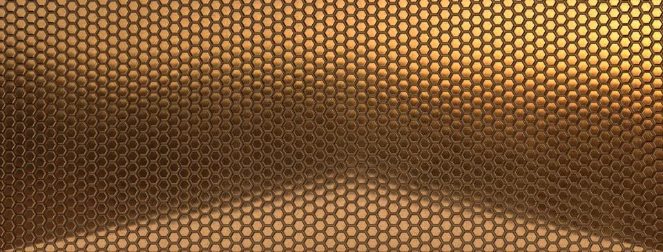 Gold 3d pattern may be used as a greeting, invitation background or copy space. Stock Photos