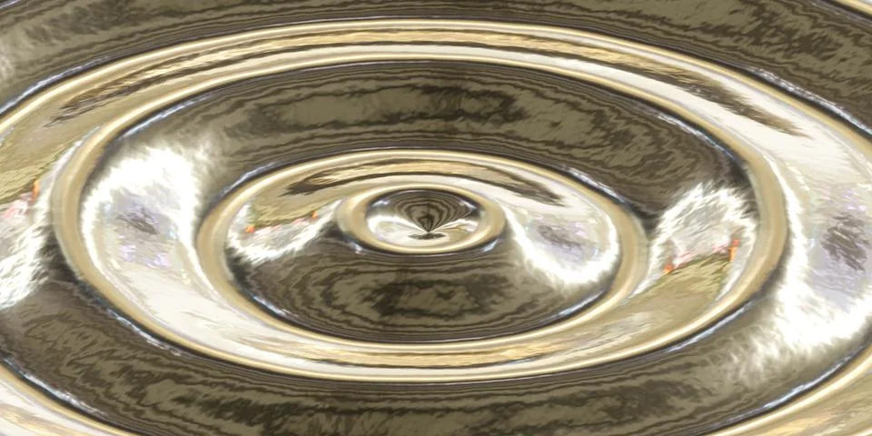 Gold 3D rendering wave pattern golden abstract background illustration Stock Illustration