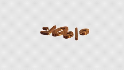 Gold 3d Text Sale changes to minus 70 percent , on a transparent background Stock Footage 288517769