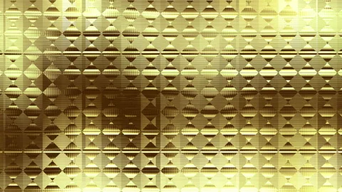 Gold abstract background animation with ribbed glass effect, 4k seamless looped Stock Footage 339509555