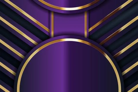 Gold abstract background banner with circle gold color creative digital lig.. Stock Illustration